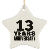 13th Anniversary 13 Years - Star Ornament