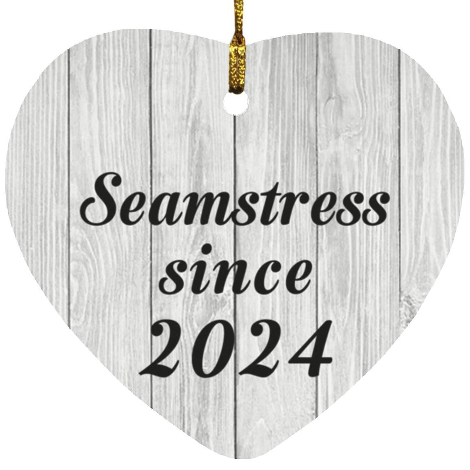 Seamstress Since 2024 - Heart Ornament F