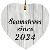 Seamstress Since 2024 - Heart Ornament F