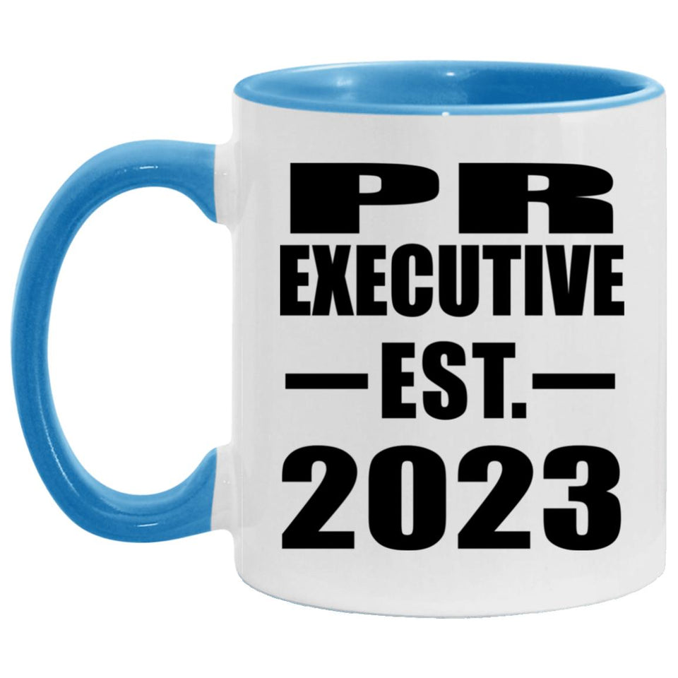 Pr Executive Established EST. 2023 - 11oz Accent Mug Blue