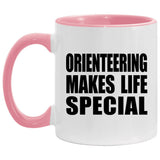 Orienteering Makes Life Special - 11oz Accent Mug Pink
