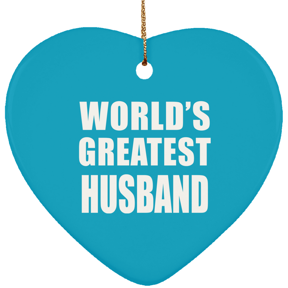 World's Greatest Husband - Heart Ornament