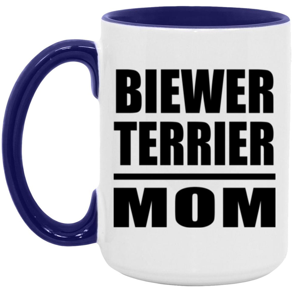 Biewer Terrier Mom - 15oz Accent Mug Purple