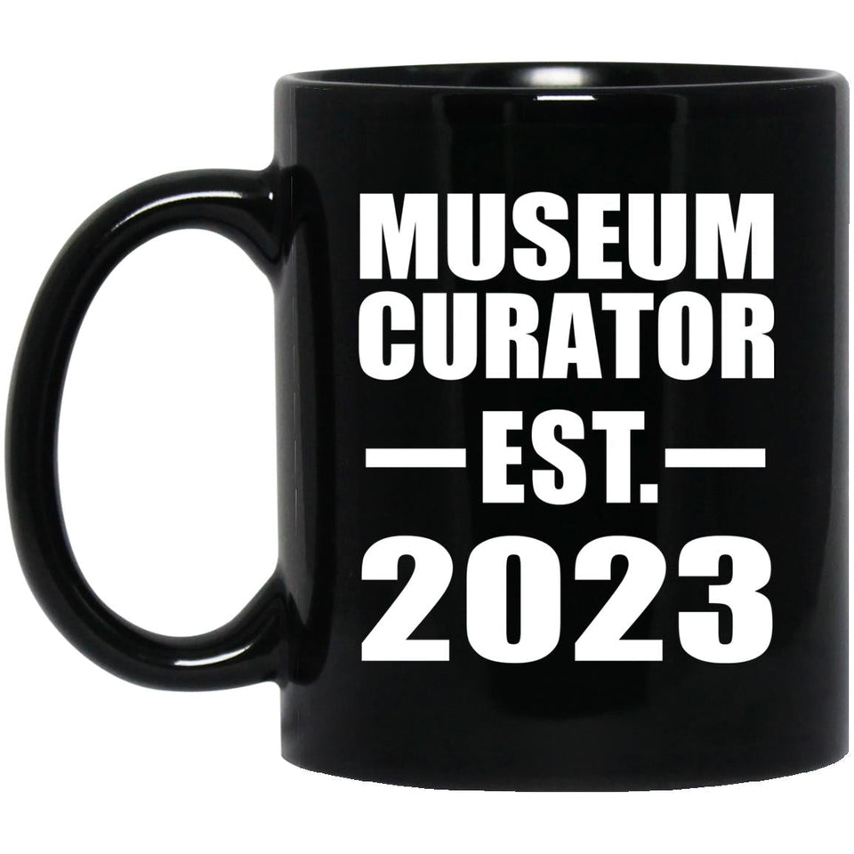 Museum Curator Established EST. 2023 - 11oz Coffee Mug Black