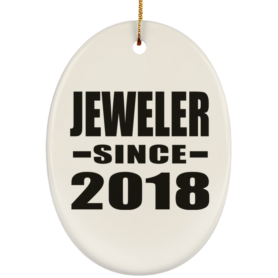 Jeweler Since 2018 - Oval Ornament