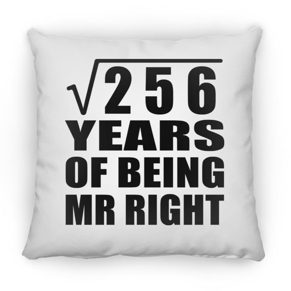 16th Anniversary Square Root of 256 Years of Being Mr Right - Throw Pillow