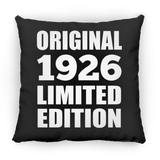 98th Birthday Original 1926 Limited Edition - Throw Pillow Black