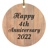Happy 4th Anniversary 2022 - Circle Ornament C