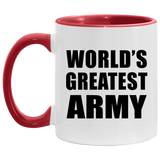 World's Greatest Army - 11oz Accent Mug Red
