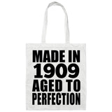 115th Birthday Made In 1909 Aged To Perfection - Tote Bag White