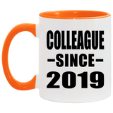 Colleague Since 2019 - 11oz Accent Mug Orange