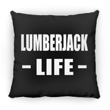 Lumberjack Life - Throw Pillow Black