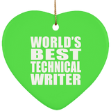 World's Best Technical Writer - Heart Ornament