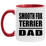 Smooth Fox Terrier Dad - 11oz Accent Mug Red