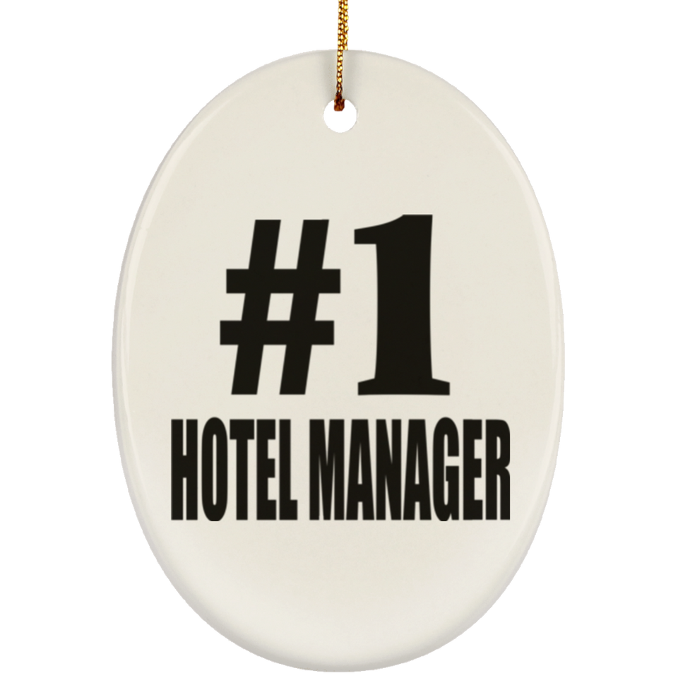 Number One #1 Hotel Manager - Oval Ornament