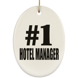 Number One #1 Hotel Manager - Oval Ornament