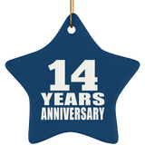 14th Anniversary 14 Years - Star Ornament