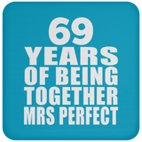 69th Anniversary 69 Years Of Being Mrs Perfect - Drink Coaster