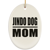 Jindo Dog Mom - Oval Ornament
