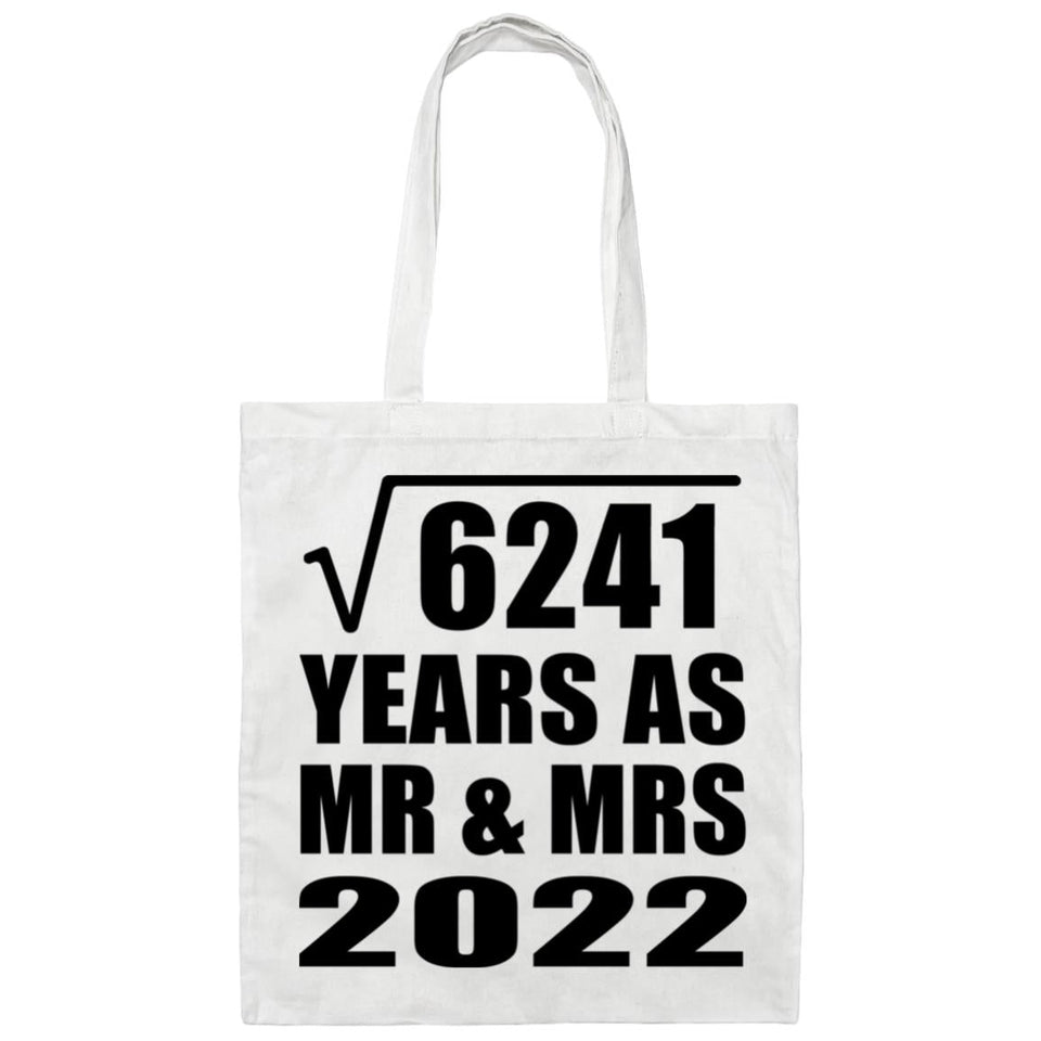 79th Anniversary Square Root of 6241 Years As Mr & Mrs 2022 - Tote Bag White