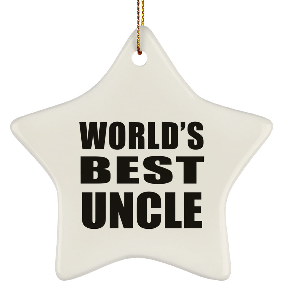 World's Best Uncle - Star Ornament