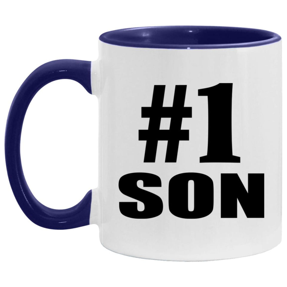 Number One #1 Son - 11oz Accent Mug Purple