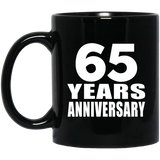 65th Anniversary 65 Years - 11 Oz Coffee Mug Black
