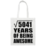 71st Birthday Square Root of 5041 Years of Being Awesome - Tote Bag White