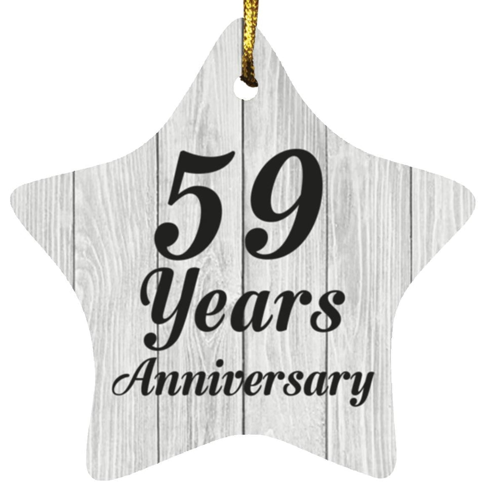 59th Anniversary 59 Years Anniversary - Star Ornament F