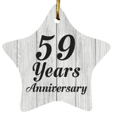 59th Anniversary 59 Years Anniversary - Star Ornament F