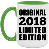 6th Birthday Original 2018 Limited Edition - 15oz Accent Mug Green
