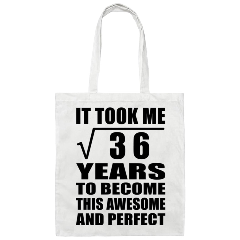 6th Birthday Took Square Root of 36 Years To Awesome - Tote Bag White