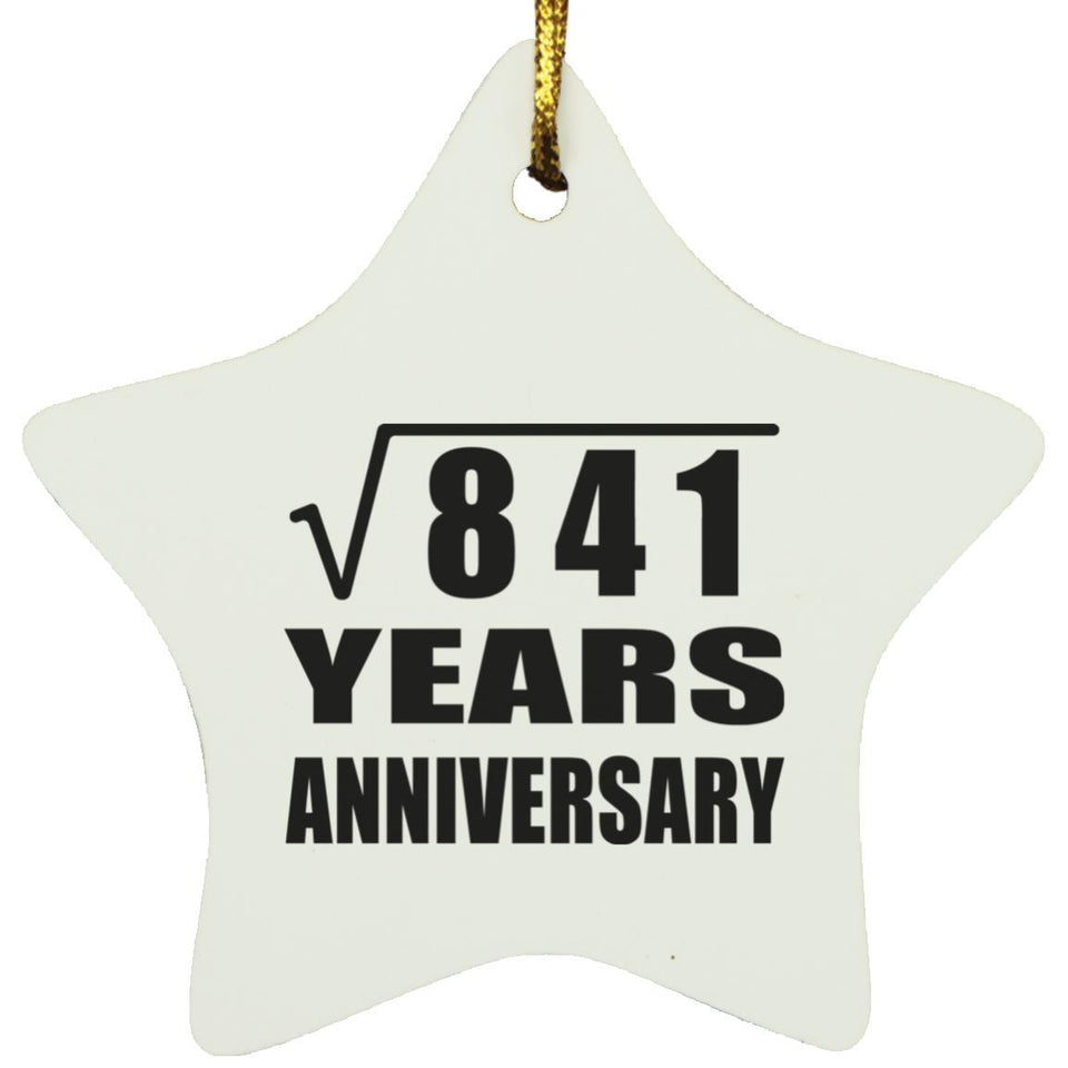 29th Anniversary Square Root of 841 Years Anniversary - Star Ornament