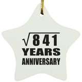 29th Anniversary Square Root of 841 Years Anniversary - Star Ornament