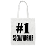 Number One #1 Social Worker - Tote Bag White