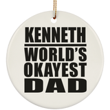 Kenneth World's Okayest Dad - Circle Ornament