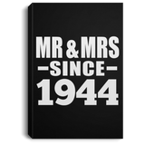 80th Anniversary Mr & Mrs Since 1944 - Canvas Portrait