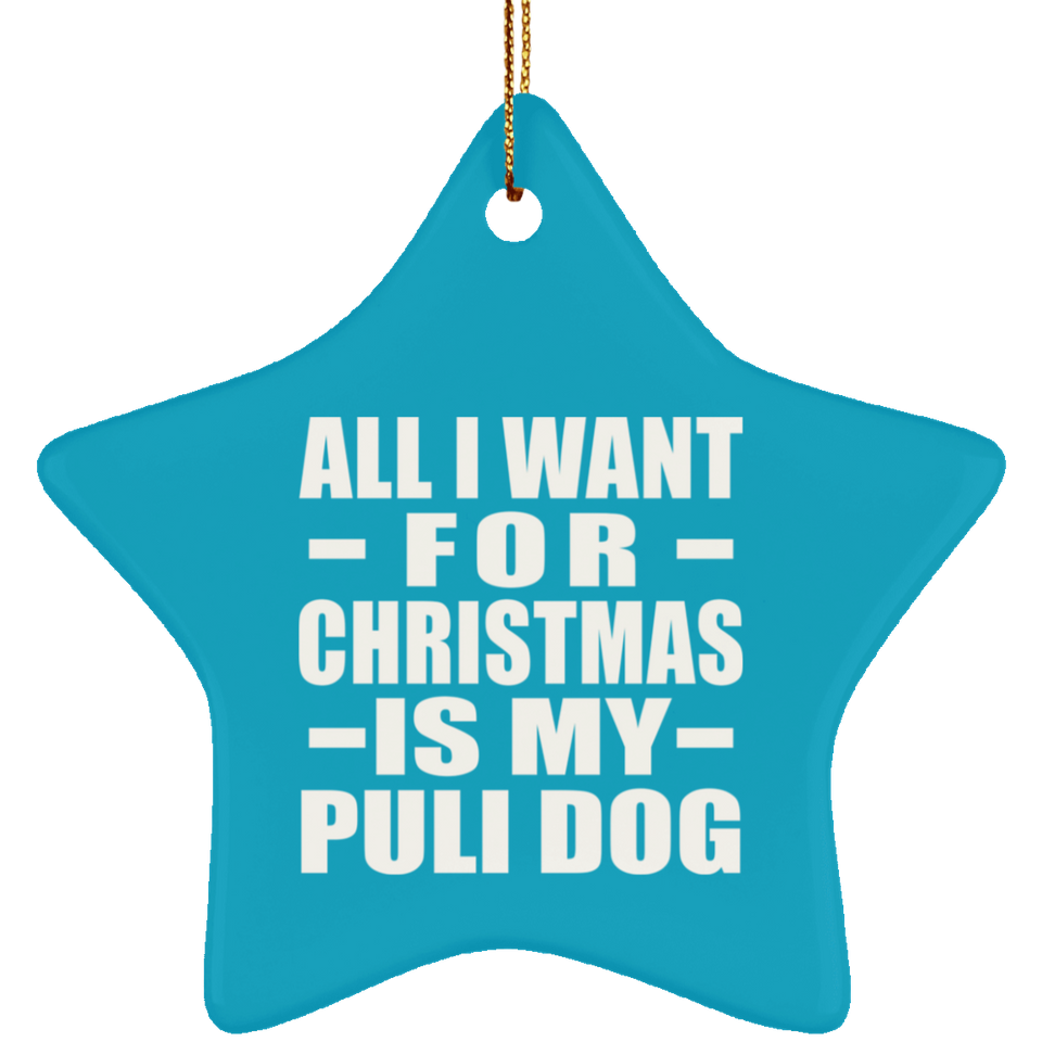 All I Want For Christmas Is My Puli Dog - Star Ornament