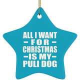 All I Want For Christmas Is My Puli Dog - Star Ornament
