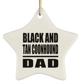 Black And Tan Coonhound Dad - Star Ornament