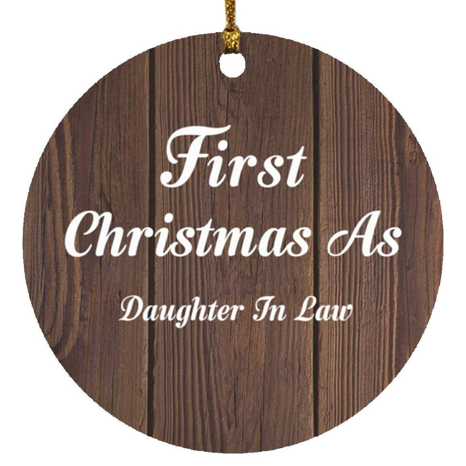First Christmas As Daughter In Law - Circle Ornament D