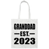 Granddad Established EST. 2023 - Tote Bag White