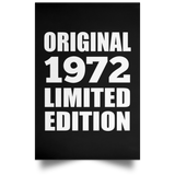 52nd Birthday Original 1972 Limited Edition - Poster Portrait