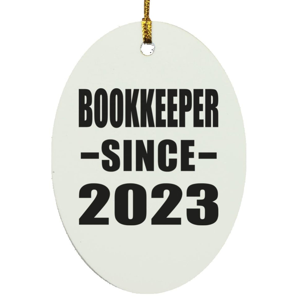 Bookkeeper Since 2023 - Oval Ornament