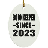 Bookkeeper Since 2023 - Oval Ornament