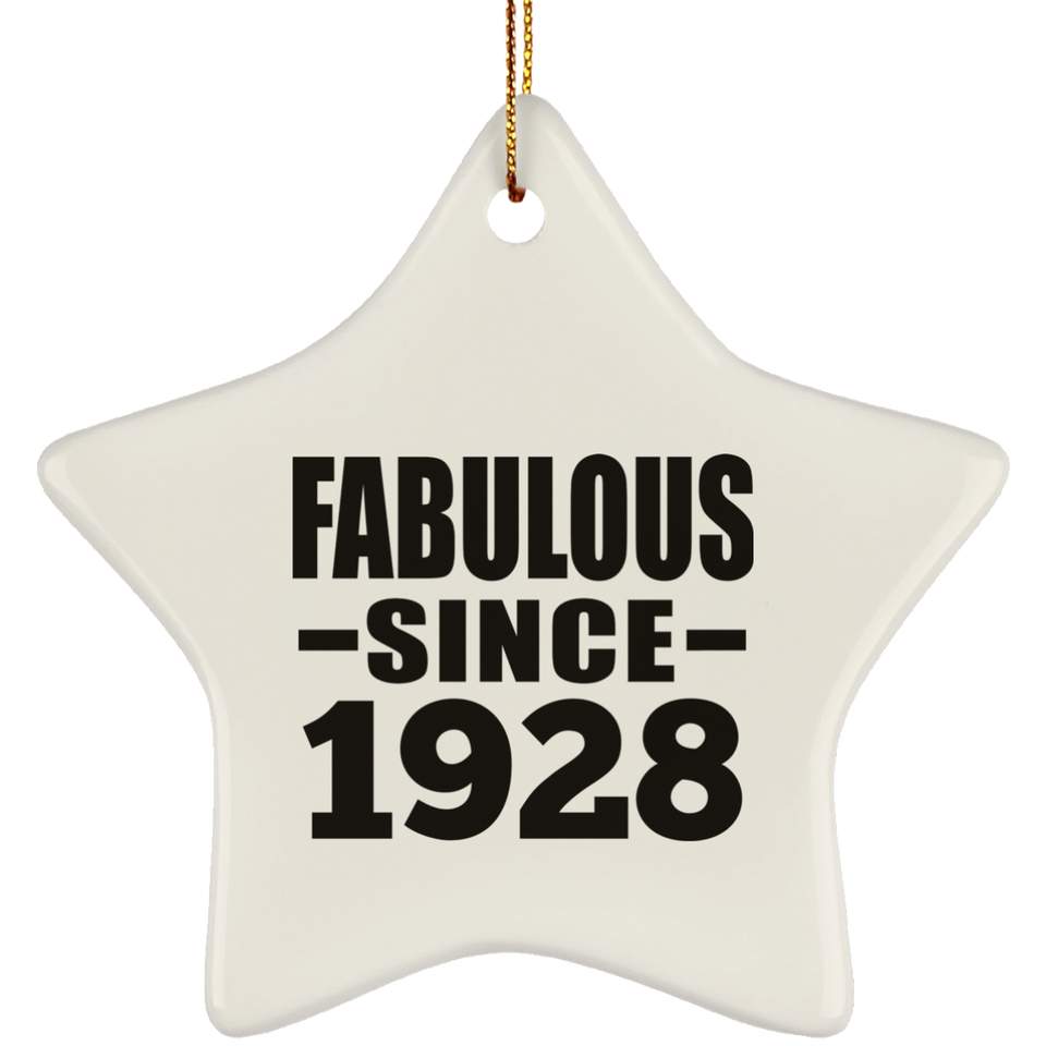 96th Birthday Fabulous Since 1928 - Star Ornament