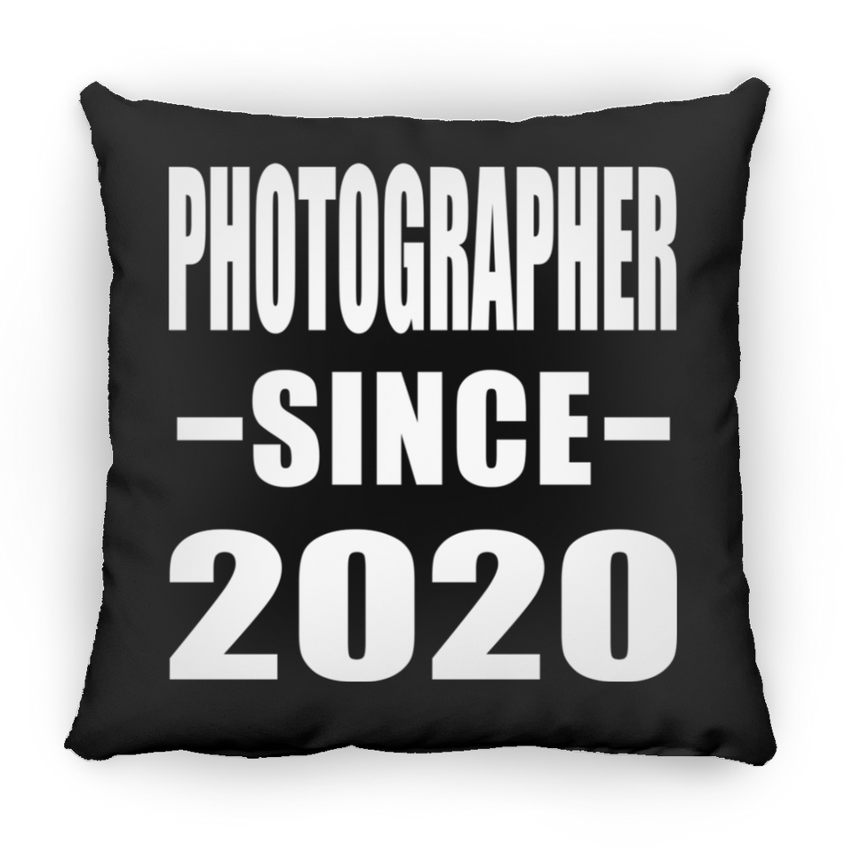 Photographer Since 2020 - Throw Pillow Black