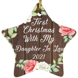 First Christmas With My Daughter In Law 2021 - Star Ornament A