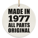 47th Birthday Made in 1977 All Parts Original - Circle Ornament