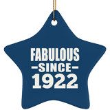 102nd Birthday Fabulous Since 1922 - Star Ornament